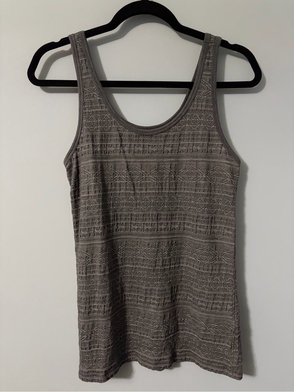 SO Women's Gray Textured Scoop Tank Top